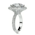 thumbnail image 2 of Edge Jewel 14K White Gold Plated Ring - Gift Edition for Her - 2.5 Ct Round Brilliant Cut Diamond Ring for Her - Halo Engagement Ring for Her - Wedding Set - Vintage Style Diamond Ring, 2 of 3