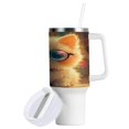 thumbnail image 2 of 40 Oz Car Handle Water Bottle Water Cup Water Bottle Water Jug Coffee Cup Travel Water Bottle Cute Cat with Big Eyes, 2 of 8