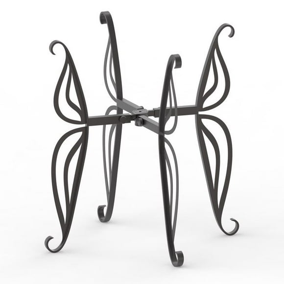 Soporte para plantas Gardien, de acero negro, ajustable, diseño de mariposas