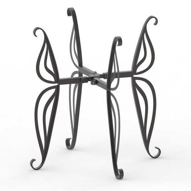 Soporte para plantas Gardien, de acero negro, ajustable, diseño de mariposas