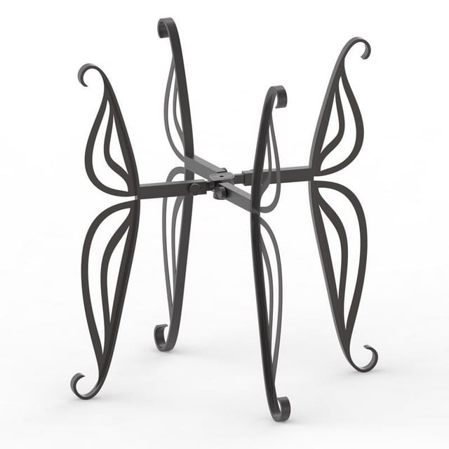 Soporte para plantas Gardien, de acero negro, ajustable, diseño de mariposas