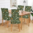 thumbnail image 2 of Yayeee 2 Pack Dining Chair Covers Stretch Parson Chairs Slipcovers Seat Protector, Green Flowers Pattern, 2 of 6