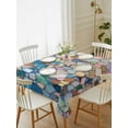 thumbnail image 4 of Colorful Stone Tablecloth Rectangle Table Cloth 60x102 , Waterproof Tablecloth Outdoor Table Cloth, Rainbow Abstract Oil Painting Brushwork Washable Table Cover for Kitchen Dining Party, 4 of 8