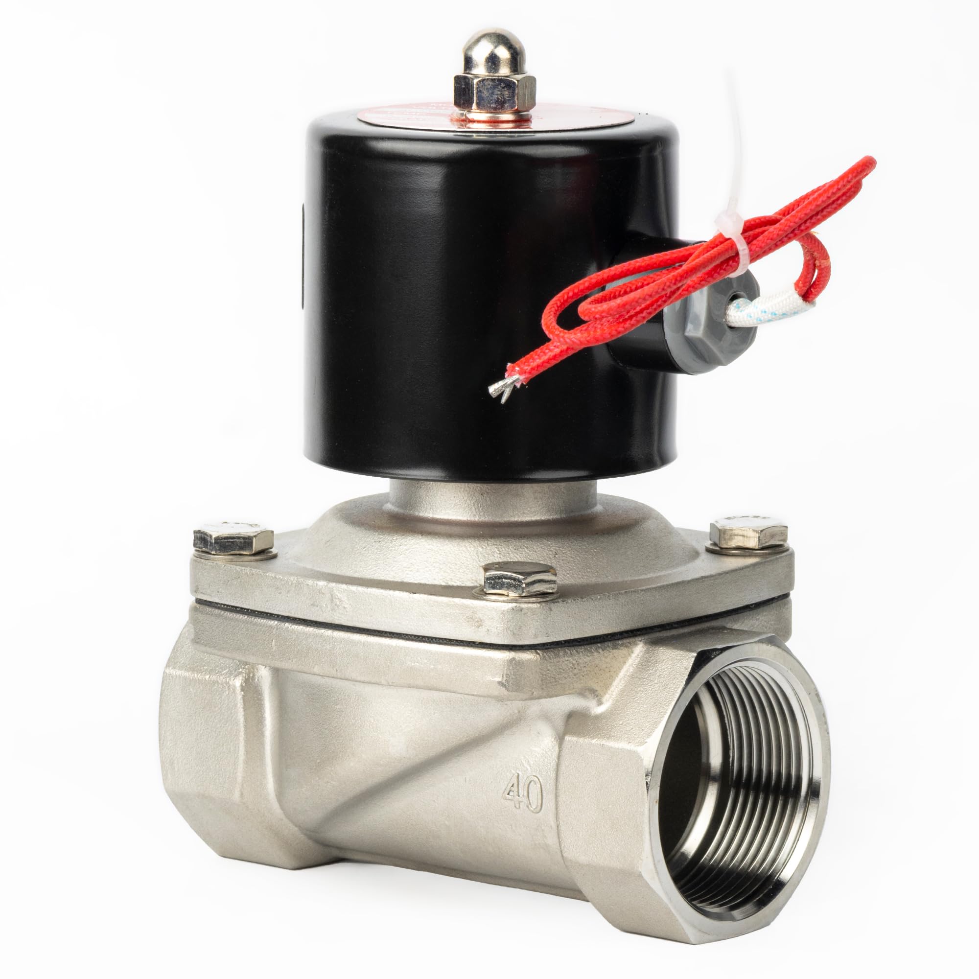 U.S. Solid 1/4" Stainless Steel Electric Solenoid Valve – 24V AC, Normally Closed