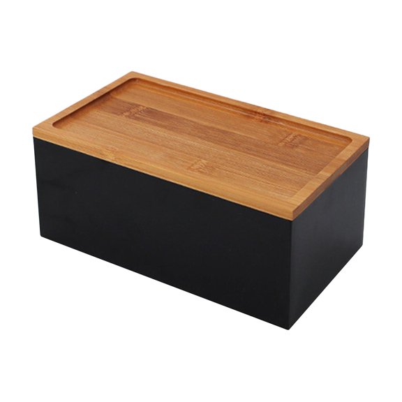 Desk Storage Box Cosmetic Storage Box Multipurpose Sturdy Portable Bathroom Organizer Case Makeup Organizer Box for Bathroom Drawer Cabinet Black concave cover