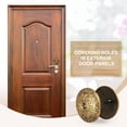 thumbnail image 7 of Uxcell Door Hole Cover Plate Zinc Alloy Vintage Round Deadbolt Knob Hole Repair Cover for Hole Filling Decoration Copper, 7 of 7