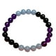 thumbnail image 2 of Natural Amatista Piedra Pulsera para Hombres Mujeres Estrés Ansiedad Ajustable Elástico Estiramiento Energía Cristal Bead Joyería para el uso diario, 2 of 5