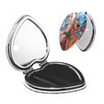 thumbnail image 1 of Qekee Scooby-Doo Print Compact Makeup Mirror Folding Mini Pocket Mirror Portable Hand Mirror Double-Sided 2 x 1x Magnification for Woman Girls-Heart Shape, 1 of 9