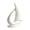 White, variant on HOARBOEG Printed Modern Abstract Sailboat Sculpture - Nordic Style Nautical Tabletop Decor, Black & White Minimalist Boat Statue for Living Room Office Shelf Display, Coastal Home Decor Accent Piece