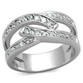 thumbnail image 1 of Alamode 3W806-5 Women Rhodium Brass Ring with AAA Grade CZ in Clear - Size 5, 1 of 1