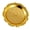 Gold.-6 Inches, variant on Multipurpose Metal Tray for Serving Cakes Fruits and Snacks with Elegant Embossing Suitable for Home and Outdoor Use