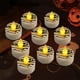 thumbnail image 1 of Paquete de 12 velas LED de té para Halloween | Faroles fantasma de calabaza sin llama con temporizador | Decoraciones seguras a pilas para la mesa y el hogar, 1 of 6