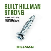 (5 pack) Hillman Hollow Wall Mult-Material Anchor Screws, 3/16 Short, Steel, Zinc, Corrosion Resistant, 70 lbs, Silver, 2 sets