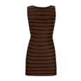 thumbnail image 5 of Yuzhih Mini Dresses for Women Summer Sleeveless Crew Neck Dress Striped Slim Cocktail Party Club Bodycon 2024, 5 of 6