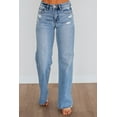 thumbnail image 3 of Risen Adelyn Mid-High Rise Relaxed Straight Jeans – Medium Wash, 3 of 5