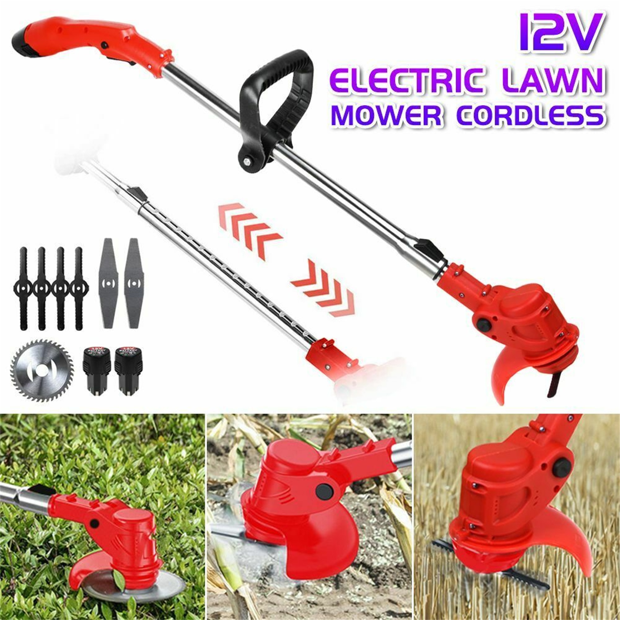 Electric Lawn Edger Cordless Weed Eater Useful Grass Remover With Grass Trimmer Mower
