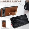 thumbnail image 3 of Compatible Brown Google Pixel 8 Pro Case with Strap,Full Protective PU Leather Cover with Necklace Lanyard Protective Ring Case for Google Pixel 8 Pro Case Kickstand,Phone Case Pixel 8 Pro Cover, 3 of 7