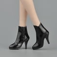 thumbnail image 3 of Zapatos De Botines De Para Mujer A Escala 3x1/6 Para De ón De 12 Pulgadas Negro Baoblaze Zapatos de figuras de acción, 3 of 8