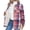 Pink, variant on Zeagoo Women's Fleece Sherpa Jacket Casual Long Sleeve Button Down Flannel Shacket Shirt Winter Coat with Pockets