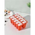 thumbnail image 6 of Popsicles Molds, Silicone Popsicle Molds 10-cavity, DIY Ice Pop Mold for Kids Adult Teens, BPA Free Ice Cream Molds for Party Yogurt Juice Smoothies Sticks, Orange, 6 of 8