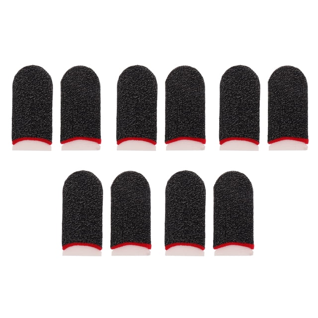 CIMAXIC 5 Pairs Mobile Game Finger Sleeves Breathable Touch Screen Finger Covers,1.77"X0.87"X0.04"