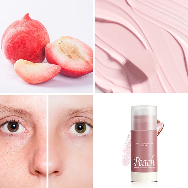 Mascarilla facial limpiadora de poros con extracto de melocotón | Removedor de puntos negros de limpieza profunda | Cuidado de la piel hidratante y nutritivo para todo tipo de pieles | Fácil de