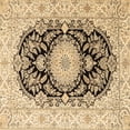 thumbnail image 1 of Ahgly Company Indoor Square Medallion Brown Traditional Area Rugs, 5' Square, 1 of 4