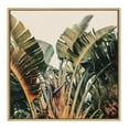 thumbnail image 2 of Kate and Laurel Sylvie Hue 2 Framed Canvas Wall Art by Alicia Bock, 30x30 Natural, Coastal Beach Palm Tree Art for Wall, 2 of 6