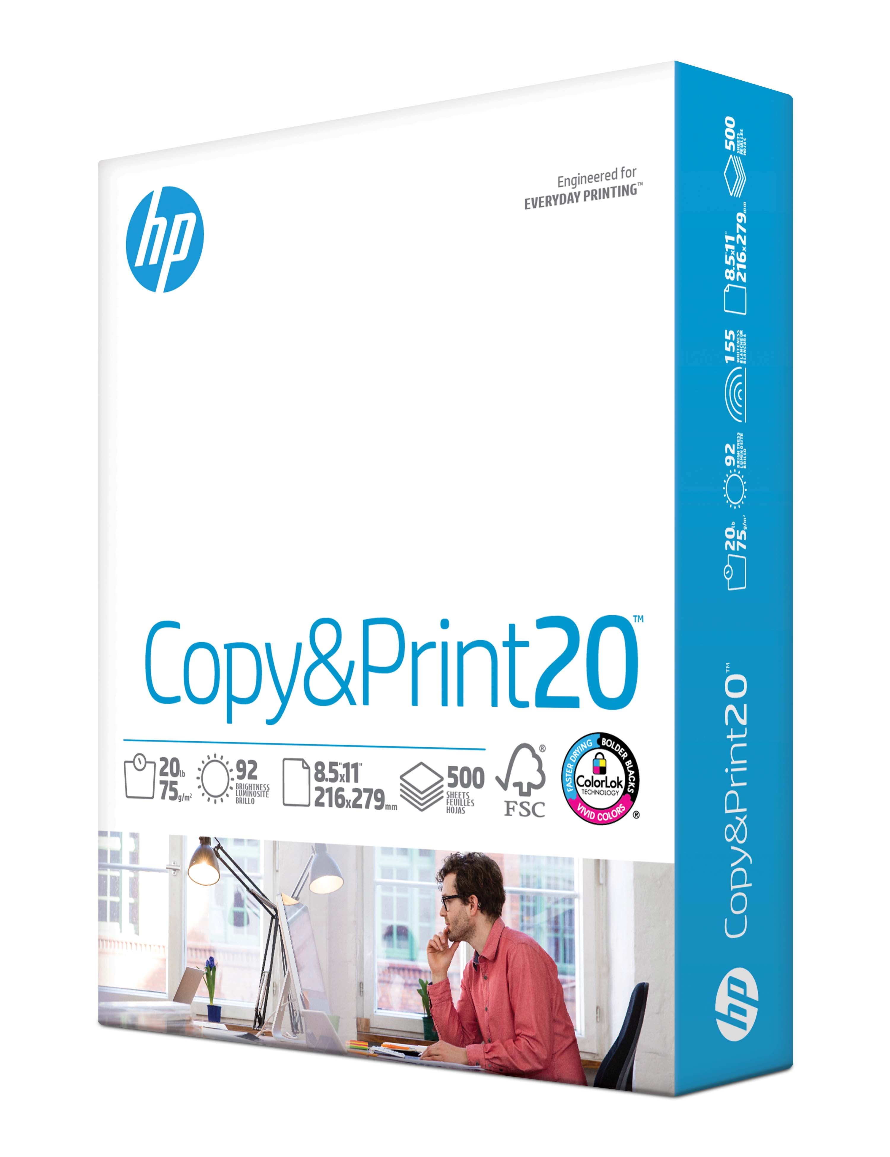 HP Printer Paper MultiPurpose 20lb 8.5x14 Paper 1 Ream 500 Sheets Made in USA 