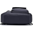 thumbnail image 2 of BULLCAPTAIN Bolso Cruzado de Cuero Genuino para Hombre, Mochila Cruzada con Correa Ajustable, Cierre de Zíper, Negro, 2 of 7