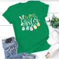 thumbnail image 2 of MesaSe T-Shirt Joyeuses Pâques pour Femmes Col Rond Manches Courtes Coupe Ample Décontractée Imprimé Bunny, 2 of 3