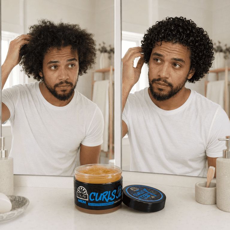 OKAY Men's, Curl Jelly, 7 oz, Curl Definer and Enhancer - Walmart.com
