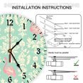 thumbnail image 6 of YladaFaie Vintage Flamingo Wall Clock Battery Operated Silent Non Ticking Clocks Decorative Animal Flamingo Spring Summer Arabic Numbers Handing Clocks for Living Room Decor 10 Inch, 6 of 7