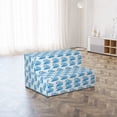 thumbnail image 4 of Nautical Foldable Mattress, Curling Summer Ocean Waves, 74.8" x 35.4", Azure Blue and White, by Ambesonne, 4 of 6