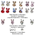 thumbnail image 2 of Juego de 9 dijes de uñas de conejito de Pascua en 3D, cristales de conejo, diamantes de imitación, gemas para diseño de uñas acrílicas, decoración de uñas para mujer, joyería artesanal, bricolaje., 2 of 6