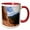 Red/White, variant on 3drose, Colorado Garden of Gods Rocks Boulders, 11oz Two-tone Green Mug