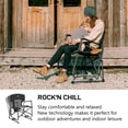 thumbnail image 5 of EVER ADVANCED 2 Pieces Rocking Camping Chair, Foldable Rocker for Outdoor, with Cup Holder, Steel, Supports 300 lbs, Black, 5 of 15