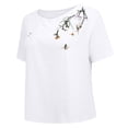 thumbnail image 5 of Women'S Embroidered Blouses，Cotton Linen Shirts For Women Cotton Boho Tops Linen Blouses For Women Beach Vacation Tshirts Lightweight Linen Blouses For Women Summer Linen Tops For Women, 5 of 9