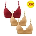 thumbnail image 2 of XuJwPNcy 3 Pc Bras for Women Wireless Push up Seamless Everyday Comfort Breathable Adjustable Wirefree Bras, 2 of 3
