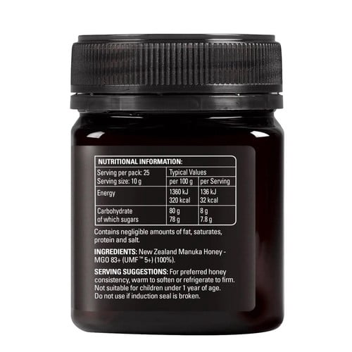 Comvita Manuka Honey MGO 83+ (UMF 5+) 250g, British Import (Pack of 2)