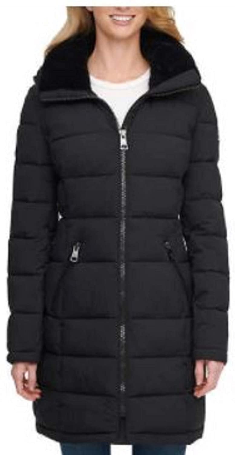 Andrew Marc Womens Long Stretch Quilted 