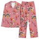 thumbnail image 2 of Puntoco Conjunto de pijama cómodo para mujer, conjunto de pijama informal de manga larga con estampado a la moda para mujer, 2 of 5