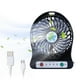 thumbnail image 1 of Fiudx Ofertas de la semana Ventilador de escritorio pequeño portátil, ventilador silencioso de copo de nieve con linterna LED, luz indicadora de tres marchas, ventilador USB con batería recargable de, 1 of 7