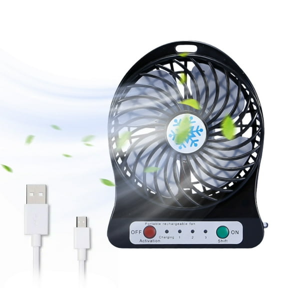 Dadiaei Portable Camping Fan with LED Lantern, 1200mAh Rechargeable Battery, 360° Adjustable Head, 3 Speed Settings, Quiet USB Desk Fan for Indoor, Outdoor, Travel, and Tent Use