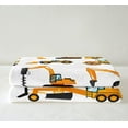 thumbnail image 3 of Kids Excavator Blanket Farm Tractor Throw Blanket Boys Girls Cartoon Construction Truck Fleece Blanket Toddler Children Machinery Truck Cars Sherpa Blanket Digger Bedroom Decor 60"x80", 3 of 4