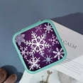 thumbnail image 4 of Shiartex Snowflakes Purple Airbrush Painting Jewelry Box for Mother's Day Gifts, Travel-Friendly Necklace, Ring, Earring Organizer Green, 4 of 5