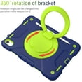 thumbnail image 4 of iPad 10.9 inch Case 2022, Allytech 360 Degree Rotatable Kickstand Pencil Holder Protective Case with Adjustable Detachable Shoulder Strap Kids-Friendly Case for iPad 10th Gen 2022, Navyblue+ Green, 4 of 8