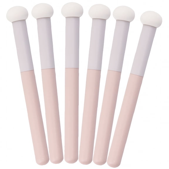 RAGUPEL 6 Pcs Sponge Concealer Brush Travel Makeup Puff Foundation Facial Sponges Wooden Handle