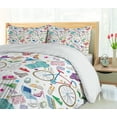 thumbnail image 5 of Ambesonne Indie Duvet Cover Sets, Urban Hipster Accessories, 2-Queen, Multicolor, 5 of 7