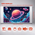 thumbnail image 2 of LUUFILx Space Themed Backdrop Banner Galaxy Planet Decorations Sci Fi Party Supplies Photography Props Science Classroom Background Celestial Wall Art, 2 of 7